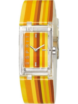 Esprit Houston orange Ice Γυναικείο Ρολόι με Πορτοκαλί Καουτσούκ Λουράκι ES103362005