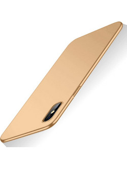 Apple iPhone X (2017) - Fine Matt Surface Soft Case Silicone Gold (oem)