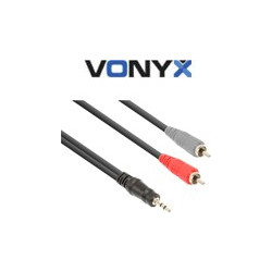 VONYX CX334-1 Καλώδιο Jack 3.5mm STEREO αρσενικό σε 2 x RCA αρσενικά 1.5m 177.775
