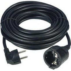 POWER CABLE CORD EXTENSION BLACK 3Χ1.5 ΚΑΛΩΔΙΟ ΡΕΥΜΑΤΟΣ ΣΟΥΚΟ ΠΡΟΕΚΤΑΣΗ ΜΠΑΛΑΝΤΕΖΑ 10m ΜΑΥΡΟ Z1-01