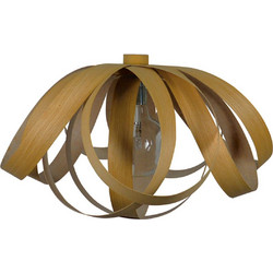 Wood Tulip Πλαφονιέρα Ε27 Πλαφονιέρα με ξύλινες κορδέλες & καλώδιο σχοινί - gallis 0990607131