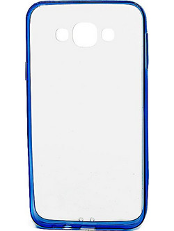 Θήκη Σιλικόνης Bumper για Samsung Galaxy E7 Μπλε-Διάφανο