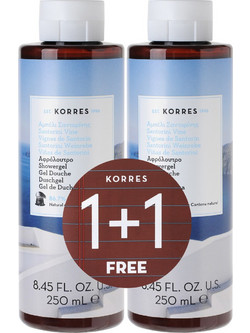 Korres Vine Of Santorini Αφρόλουτρο σε Gel 2x250ml