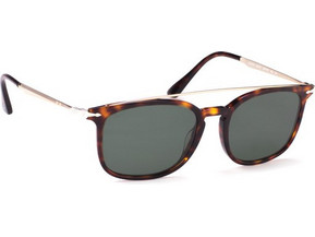 Persol 3173S 24/31 Ανδρικά Γυαλιά Ηλίου Τετράγωνα Κοκάλινα Μεταλλικά Ταρταρούγα με Μαύρο Polarized Φακό