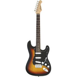 Aria Pro II Stg-003spl Ηλεκτρική Κιθάρα ST Style με HSS Μαγνήτες και Ταστιέρα Techwood 3 Tone Sunburst