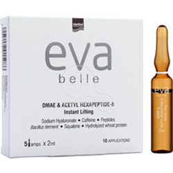 InterMed Eva Belle DMAE & Acetyl Hexapeptide Ampoules Αντιγηραντικό Ενυδατικό Serum Προσώπου για Σύσφιξη με Υαλουρονικό & Πεπτίδια 5x2ml