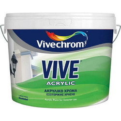 Vivechrom Vive Ακρυλικό Χρώμα Εξωτερικού Χώρου Λευκό 3lt