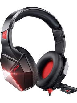 Mpow EG10 Gaming Headset Over Ear Black Red