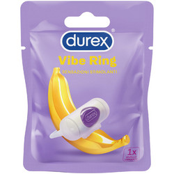 Durex Intense Vibrations Ring Ελαστικό Δαχτυλίδι Πέους Σιλικόνης με Δόνηση Λευκό