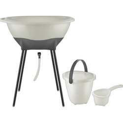 Baby Jem Μπανάκι Μωρού με Βάση Elegant White + Αξεσουάρ Μπάνιου 5τμχ