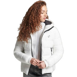 Superdry Γυναικείο Μπουφάν Χειμωνιάτικο Puffer Κοντό Σομόν W5011630A