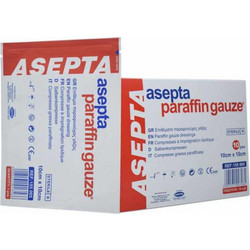 Asepta Παραφινούχες Αποστειρωμένες Γάζες 10x10cm 10τμχ