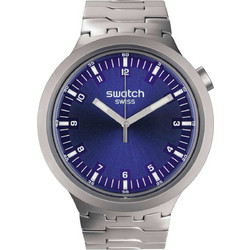 Swatch Ανδρικό Ρολόι με Ασημί Μεταλλικό Μπρασελέ SB07S102G