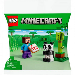 Lego Minecraft Steve & Baby Panda για 6+ Ετών 30672
