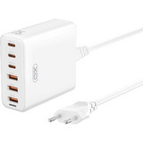 XO L133 Βάση Φόρτισης με 3 Θύρες USB-A & 3 Θύρες USB-C 75W Power Delivery White