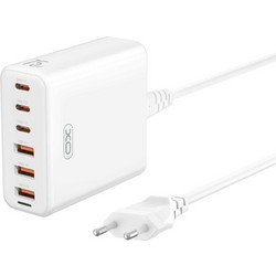 XO L133 Βάση Φόρτισης με 3 Θύρες USB-A & 3 Θύρες USB-C 75W Power Delivery White