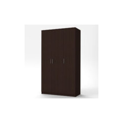 Τρίφυλλη Ντουλάπα Ρούχων Wenge 120x52x205cm