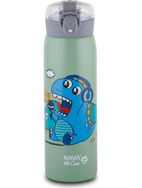 Nava We Care Παιδικό Μπουκάλι Θερμός Ανοξείδωτο BPA Free με Καλαμάκι Πράσινο Mint 500ml