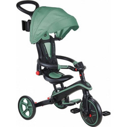 Globber Explorer 4 In 1 Τρίκυκλο Ποδήλατο με Σκίαστρο & Χειρολαβή για 10+ Μηνών Χακί