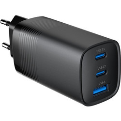 Gembird PDQC65 Φορτιστής χωρίς Καλώδιο με Θύρα USB-A & 2 Θύρες USB-C 65W Quick Charge 3.0 & Power Delivery Black