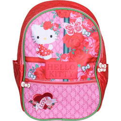 SunCe Hello Kitty Σχολική Τσάντα Πλάτης Δημοτικού Φούξια HC7-7310