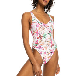 Roxy Ολόσωμο Μαγιό Floral Λευκό Ροζ ERJX103617-WBK8