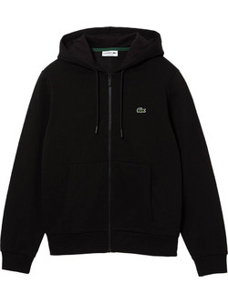 Lacoste Ανδρική Ζακέτα Φούτερ με Κουκούλα και Φερμουάρ Μαύρη 3SH9626-031