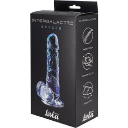 Lola Games Intergalactic Oxygen Ρεαλιστικό Dildo με Βεντούζα & Όρχεις 12.5cm Μπλε