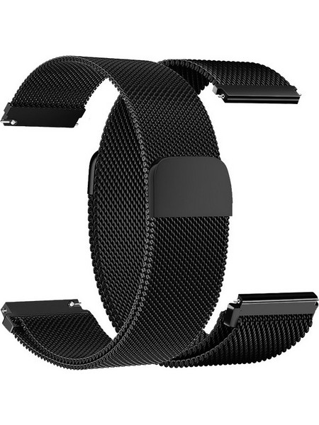 Hoco WH02 Simple Beauty Λουράκι Μεταλλικό Black (Universal 20mm)