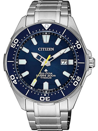 Citizen Promaster Ανδρικό Ρολόι Solar με Ασημί Μεταλλικό Μπρασελέ BN0201-88L