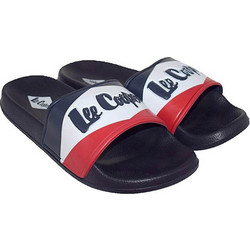 Lee Cooper Ανδρικές Παντόφλες Καλοκαιρινές Κολυμβητηρίου Μαύρες Κόκκινες LC000600