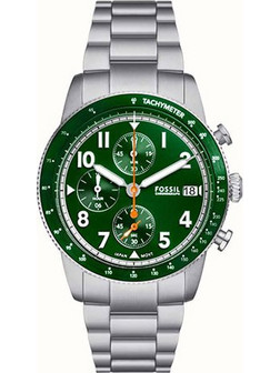 Fossil Sport Ανδρικό Ρολόι Χρονογράφος με Ασημί Μεταλλικό Μπρασελέ FS6048