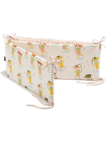 La Millou Frogs Πάντα Κούνιας Λευκό Ροζ 25x210cm
