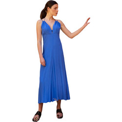 AGGEL Midi Καλοκαιρινό Βραδινό Φόρεμα Royal Blue SS43065KF-1073