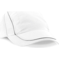 Beechfield Coolmax Ανδρικό Καπέλο Jockey Υφασμάτινο Λευκό B182