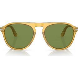Persol PO3302S 204/4E Ανδρικά Γυαλιά Ηλίου Aviator Κοκάλινα Κίτρινα με Πράσινο Polarized Φακό