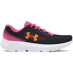 Under Armour GPS Rogue 4 Παιδικά Αθλητικά Παπούτσια για Τρέξιμο Μαύρα Φούξια 3027112-001