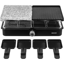 Sencor Ηλεκτρική Ψησταριά Raclette 1400W με Ρυθμιζόμενο Θερμοστάτη 42x42cm SBG0260BK