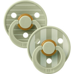 BIBS Studio Colour Ορθοδοντικές Πιπίλες Καουτσούκ 6m+ Pin Sage Mix 2τμχ