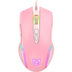 Onikuma CW905 Ενσύρματο Gaming Ποντίκι RGB 6400 DPI Pink
