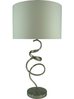 Inart Valou 5207351213287 Πορτατίφ Ε27 Μπεζ Ασημί Π35xΥ65cm