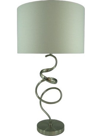 Inart Valou 5207351213287 Πορτατίφ Ε27 Μπεζ Ασημί Π35xΥ65cm