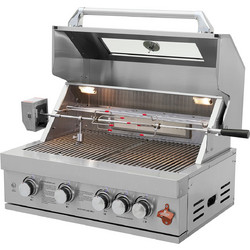 BBQ TGH-BI-B4-G Επιτραπέζια Ψησταριά Υγραερίου με 4 Εστίες 19.3kW Επιφάνειας 46x73.3cm