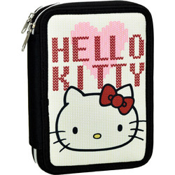 Gim Hello Kitty Croche Κασετίνα Γεμάτη με 2 Θήκες Μαύρη 335-73100