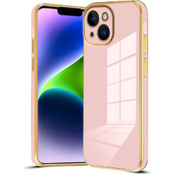 Bodycell Gold Plated Silicon Back Cover Pink (iPhone 14 Plus)