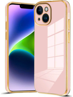 Bodycell Gold Plated Silicon Back Cover Pink (iPhone 14 Plus)