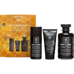 Apivita Gentlemen Only Face Cream 50ml + Shower Gel 250ml + Cleanser Gel 50ml