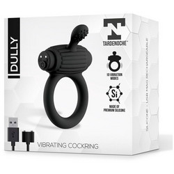 Tardenoche Earzy Vibrating Penis Ring 12.3cm Ελαστικό Δαχτυλίδι Πέους Σιλικόνης με Δόνηση Μαύρο 6tmx