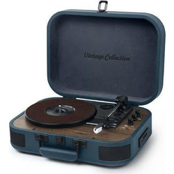 Muse MT-201OB Πικάπ Βαλιτσάκι με Ηχεία Bluetooth & USB Blue