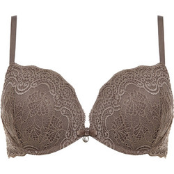 Lormar PIZZO Σουτιέν Balconette Push Up με Μπανέλα Ταμπά